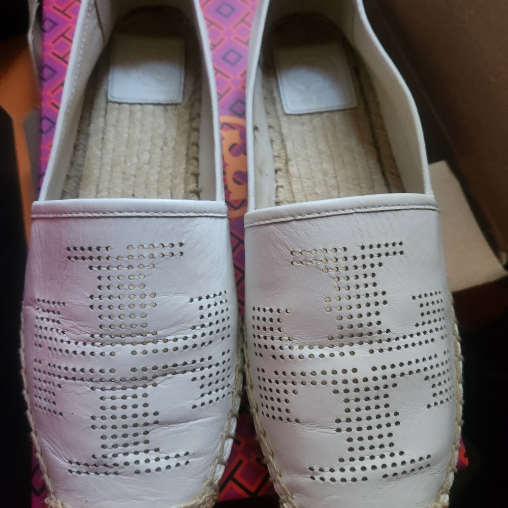 Tory Burch White Espadrilles